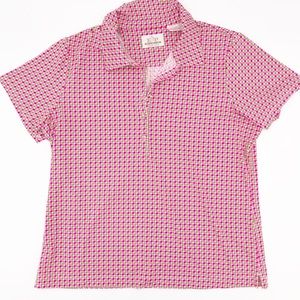 EP Pro Tour Tech Women's Pink & Green Golf Polo